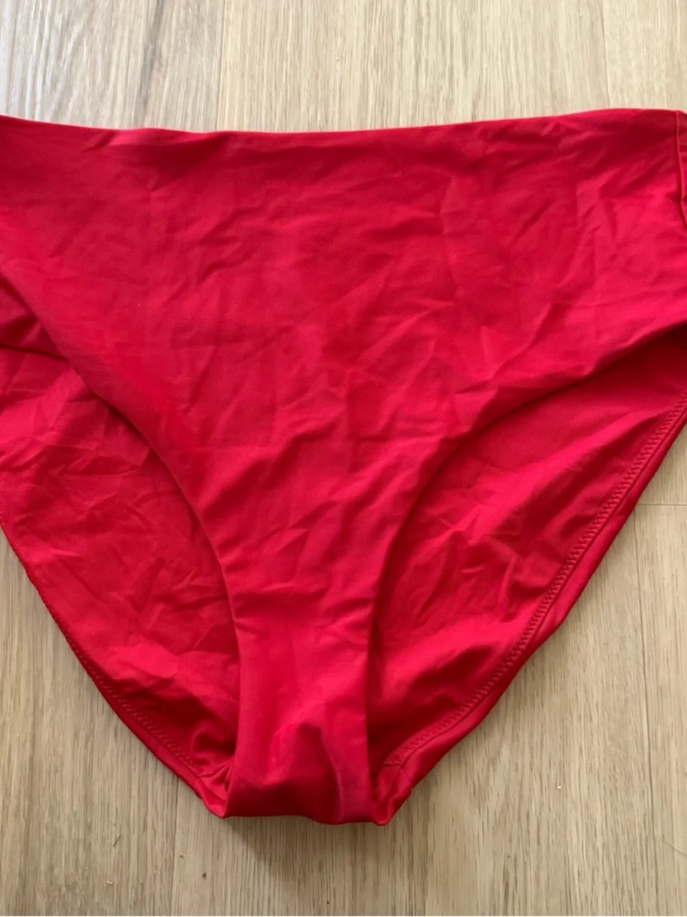 Quince Italian High Rise Bikini Bottom Cherry NEW